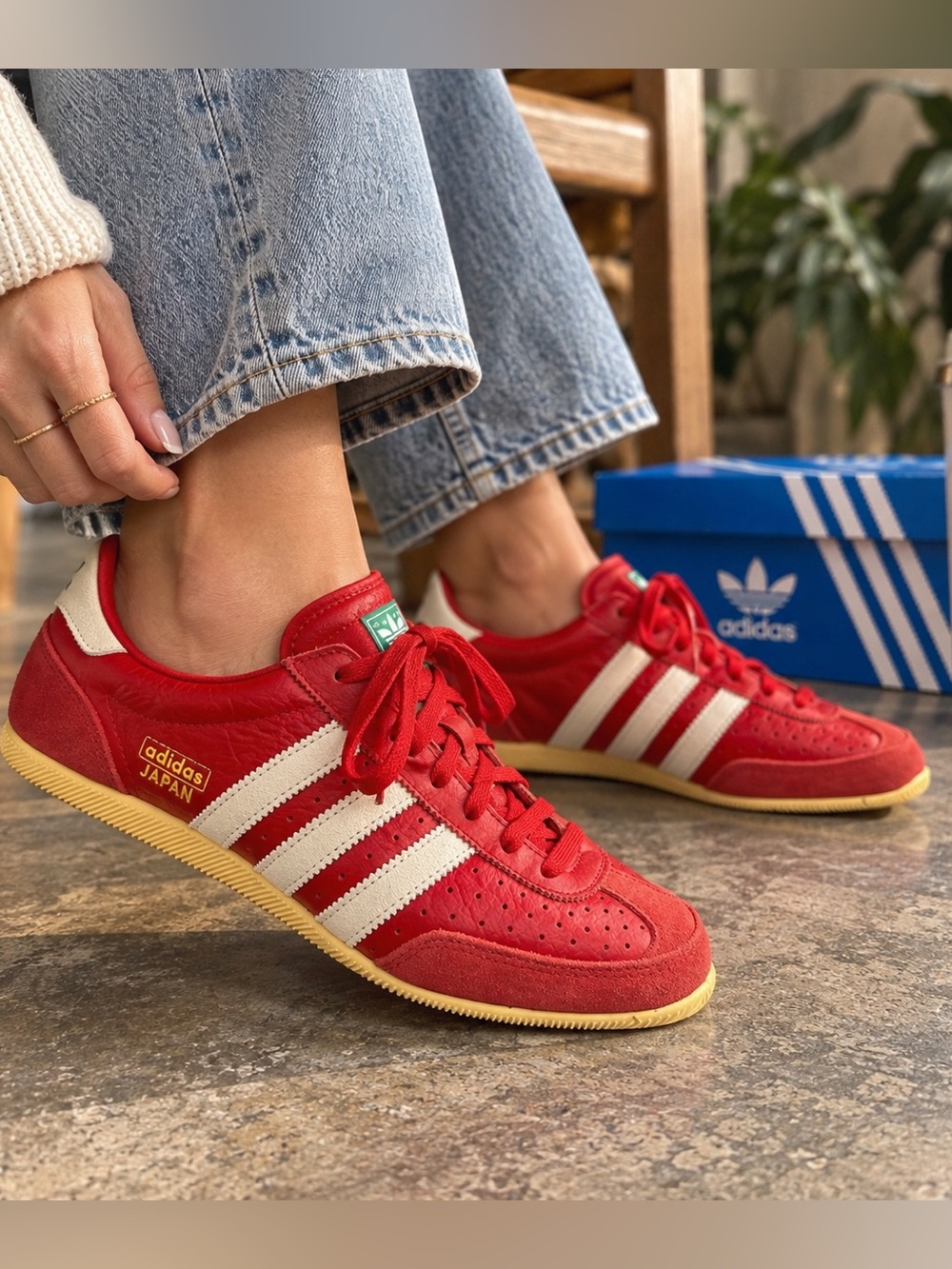 Adidas Japan IG4507 Women’s 8 Red Scarlet Cream NWT Box Extra Laces